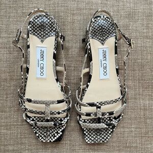 JIMMY CHOO Arien Snakeskin Sandals